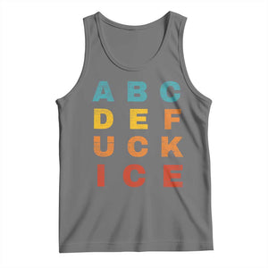 Fck Ice Tank Top Retro Protest Chinga La Migra Subtle FDT TS10 Black Heather Print Your Wear