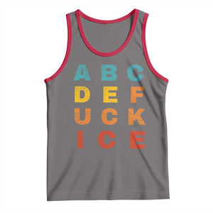 Fck Ice Tank Top Retro Protest Chinga La Migra Subtle FDT TS10 Deep Heather Red Print Your Wear
