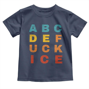 Fck Ice Toddler T Shirt Retro Protest Chinga La Migra Subtle FDT TS10 Navy Print Your Wear