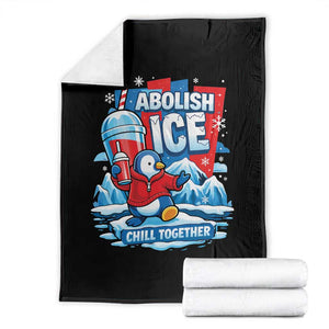 Abolish Ice Throw Blanket Subtle FDT Penguin Slush Drink Funny Summer Chill Mode TS10 Black Print Your Wear