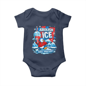 Abolish Ice Baby Onesie Subtle FDT Penguin Slush Drink Funny Summer Chill Mode TS10 Navy Print Your Wear