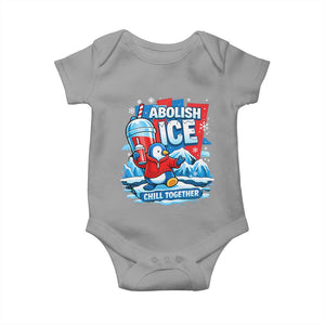 Abolish Ice Baby Onesie Subtle FDT Penguin Slush Drink Funny Summer Chill Mode TS10 Sport Gray Print Your Wear