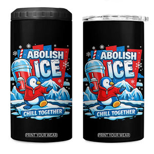 Abolish Ice 4 in 1 Can Cooler Tumbler Subtle FDT Penguin Slush Drink Funny Summer Chill Mode TS10 One Size: 16 oz Black Print Your Wear