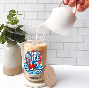 Abolish Ice Glass Can Subtle FDT Penguin Slush Drink Funny Summer Chill Mode TS10 Print Your Wear