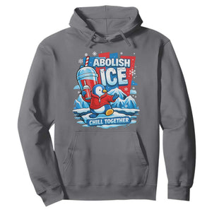 Abolish Ice Hoodie Subtle FDT Penguin Slush Drink Funny Summer Chill Mode TS10 Charcoal Print Your Wear