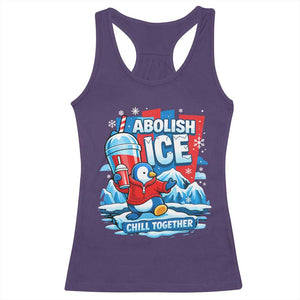 Abolish Ice Racerback Tank Top Subtle FDT Penguin Slush Drink Funny Summer Chill Mode TS10 Purple Print Your Wear
