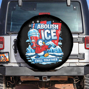 Abolish Ice Spare Tire Cover Subtle FDT Penguin Slush Drink Funny Summer Chill Mode TS10 No hole Black Print Your Wear