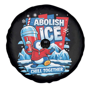 Abolish Ice Spare Tire Cover Subtle FDT Penguin Slush Drink Funny Summer Chill Mode TS10 Print Your Wear