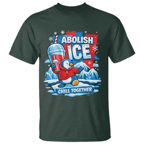Abolish Ice T Shirt Subtle FDT Penguin Slush Drink Funny Summer Chill Mode TS10 Dark Forest Green Print Your Wear