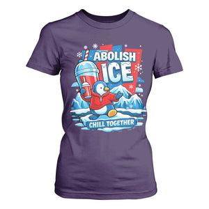Abolish Ice T Shirt For Women Subtle FDT Penguin Slush Drink Funny Summer Chill Mode TS10 Purple Print Your Wear