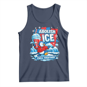 Abolish Ice Tank Top Subtle FDT Penguin Slush Drink Funny Summer Chill Mode TS10 Navy Print Your Wear