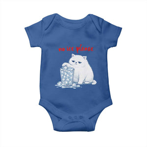 Abolish Ice Protest Baby Onesie Subtle FDT Cat Meme No Ice Please TS10 Royal Blue Print Your Wear