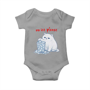 Abolish Ice Protest Baby Onesie Subtle FDT Cat Meme No Ice Please TS10 Sport Gray Print Your Wear