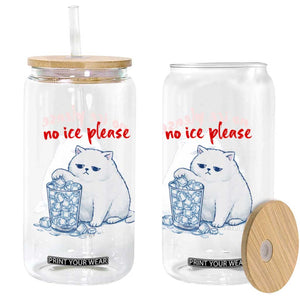 Abolish Ice Protest Glass Can Subtle FDT Cat Meme No Ice Please TS10 Print Your Wear