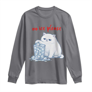 Abolish Ice Protest Long Sleeve Shirt Subtle FDT Cat Meme No Ice Please TS10 Charcoal Print Your Wear