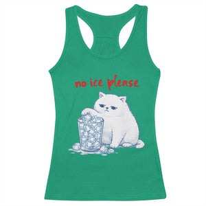 Abolish Ice Protest Racerback Tank Top Subtle FDT Cat Meme No Ice Please TS10 Irish Green Print Your Wear