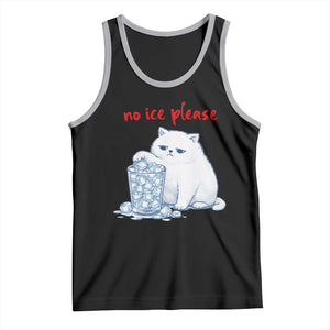 Abolish Ice Protest Tank Top Subtle FDT Cat Meme No Ice Please TS10 Black Athletic Heather Print Your Wear