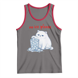 Abolish Ice Protest Tank Top Subtle FDT Cat Meme No Ice Please TS10 Deep Heather Red Print Your Wear