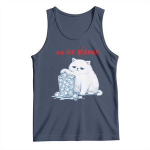 Abolish Ice Protest Tank Top Subtle FDT Cat Meme No Ice Please TS10 Navy Print Your Wear