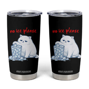 Abolish Ice Protest Tumbler Cup Subtle FDT Cat Meme No Ice Please TS10 Black Print Your Wear
