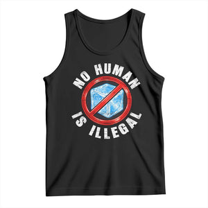 Abolish Ice No Human is Illegal Tank Top Retro Protest Subtle FDT TS10 Black Print Your Wear