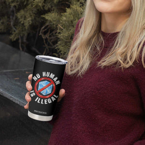 Abolish Ice No Human is Illegal Tumbler Cup Retro Protest Subtle FDT TS10 Print Your Wear