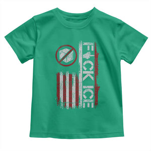 Fck Ice Toddler T Shirt Retro US Flag Subtle FDT Protest TS10 Irish Green Print Your Wear