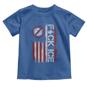 Fck Ice Toddler T Shirt Retro US Flag Subtle FDT Protest TS10 Royal Blue Print Your Wear