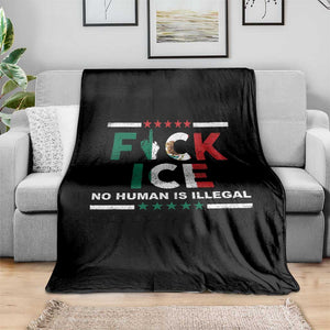 Fck Ice Throw Blanket Mexico Flag Mexican Immigrant Anti Immigration Enforcement TS10 Print Your Wear