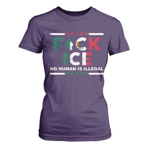 Fck Ice T Shirt For Women Mexico Flag Mexican Immigrant Anti Immigration Enforcement TS10 Purple Print Your Wear