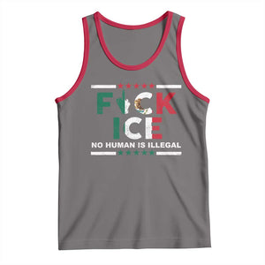 Fck Ice Tank Top Mexico Flag Mexican Immigrant Anti Immigration Enforcement TS10 Deep Heather Red Print Your Wear
