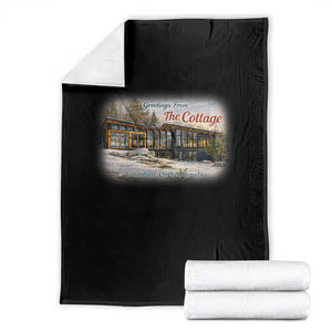 Coming To The Cottage Throw Blanket Retro LGBT Romance Hockey Fan TS10 Black Print Your Wear
