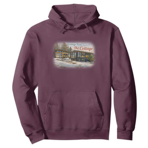Coming To The Cottage Hoodie Retro LGBT Romance Hockey Fan TS10 Maroon Print Your Wear