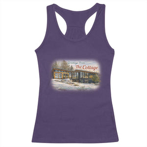 Coming To The Cottage Racerback Tank Top Retro LGBT Romance Hockey Fan TS10 Purple Print Your Wear