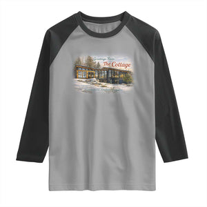 Coming To The Cottage Raglan Shirt Retro LGBT Romance Hockey Fan TS10 Sport Gray Black Print Your Wear