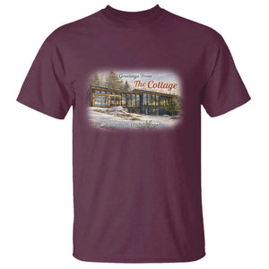 Coming To The Cottage T Shirt Retro LGBT Romance Hockey Fan TS10 Maroon Print Your Wear