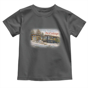 Coming To The Cottage Toddler T Shirt Retro LGBT Romance Hockey Fan TS10 Dark Heather Print Your Wear