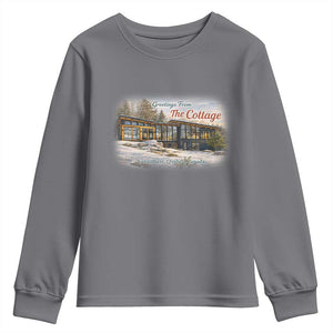 Coming To The Cottage Youth Sweatshirt Retro LGBT Romance Hockey Fan TS10 Charcoal Print Your Wear