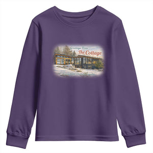Coming To The Cottage Youth Sweatshirt Retro LGBT Romance Hockey Fan TS10 Purple Print Your Wear
