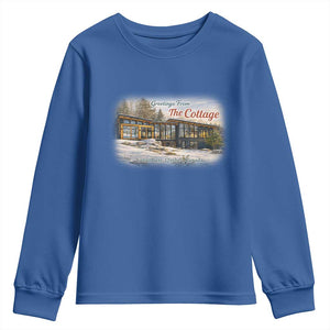 Coming To The Cottage Youth Sweatshirt Retro LGBT Romance Hockey Fan TS10 Royal Blue Print Your Wear