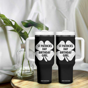 St Patricks Day Birthday Girl Tumbler With Handle Irish Bday Shamrock Clovers TS10 Print Your Wear