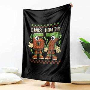 I Was 6 Now Im 7 7th Birthday 67 Meme Throw Blanket Six Seven Checkered Kids Gaming Meme TS10 Print Your Wear