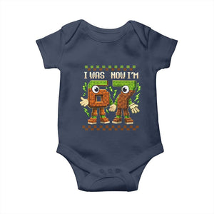 I Was 6 Now Im 7 7th Birthday 67 Meme Baby Onesie Six Seven Checkered Kids Gaming Meme TS10 Navy Print Your Wear