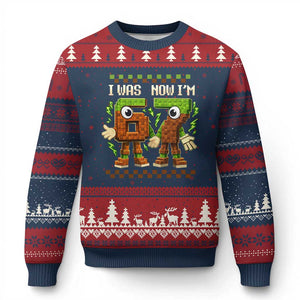 I Was 6 Now Im 7 7th Birthday 67 Meme Ugly Christmas Sweater Six Seven Checkered Kids Gaming Meme TS10 Navy Red Print Your Wear