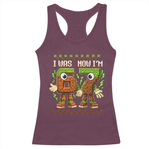 I Was 6 Now Im 7 7th Birthday 67 Meme Racerback Tank Top Six Seven Checkered Kids Gaming Meme TS10 Maroon Print Your Wear