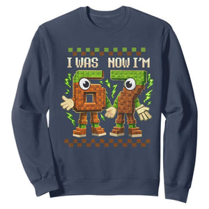 I Was 6 Now Im 7 7th Birthday 67 Meme Sweatshirt Six Seven Checkered Kids Gaming Meme TS10 Navy Print Your Wear