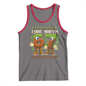 I Was 6 Now Im 7 7th Birthday 67 Meme Tank Top Six Seven Checkered Kids Gaming Meme TS10 Deep Heather Red Print Your Wear