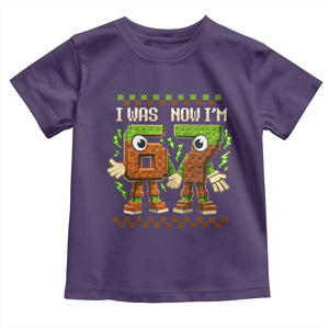 I Was 6 Now Im 7 7th Birthday 67 Meme Toddler T Shirt Six Seven Checkered Kids Gaming Meme TS10 Purple Print Your Wear