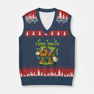 I Was 6 Now Im 7 7th Birthday 67 Meme V-Neck Knit Sweater Vest Funny 6 7 Birthday Six Seven Kids Gaming TS10 Navy Red Print Your Wear