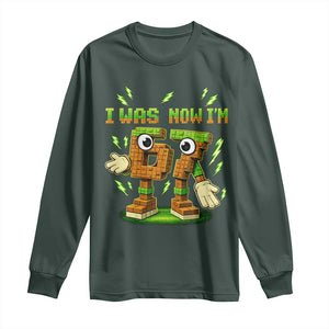 I Was 6 Now Im 7 7th Birthday 67 Meme Long Sleeve Shirt Funny 6 7 Birthday Six Seven Kids Gaming TS10 Dark Forest Green Print Your Wear
